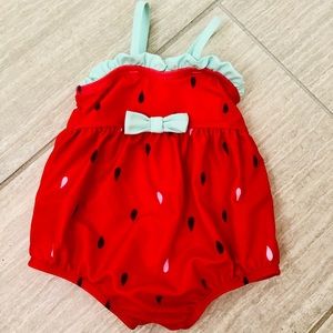 Adorable watermelon bathing suit, baby girl 3-6